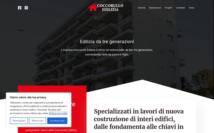 Screenshot of coccorulloedilizia.it