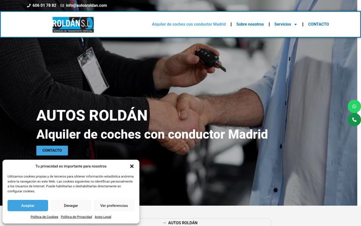 Screenshot of coche-con-conductor.es