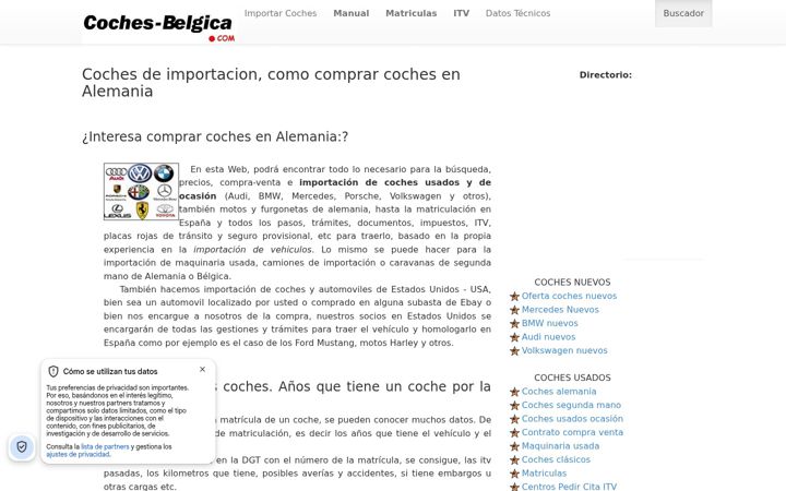 Screenshot of coches-belgica.com