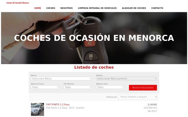 Screenshot of cochesegundamanomenorca.com