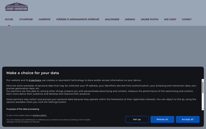 Screenshot of cochet-couverture-nord.fr