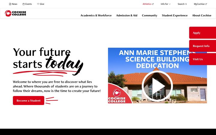 Screenshot of cochise.edu