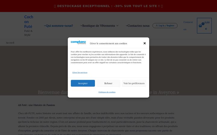 Screenshot of cochonfute.fr