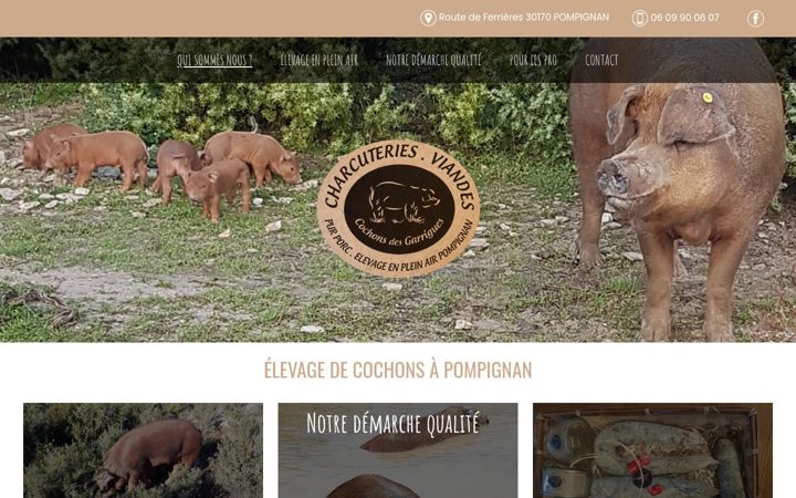 Screenshot of cochons-des-garrigues.fr