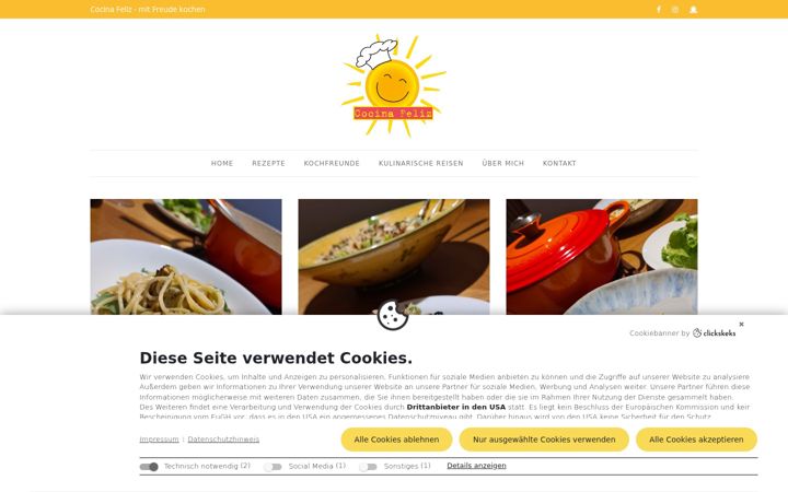 Screenshot of cocina-feliz.com