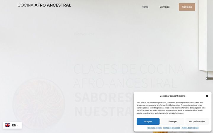 Screenshot of cocinaafroancestral.com