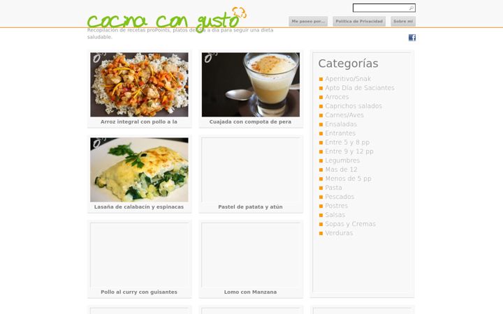Screenshot of cocinacongusto.com