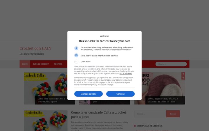 Screenshot of cocinaconlaly.com
