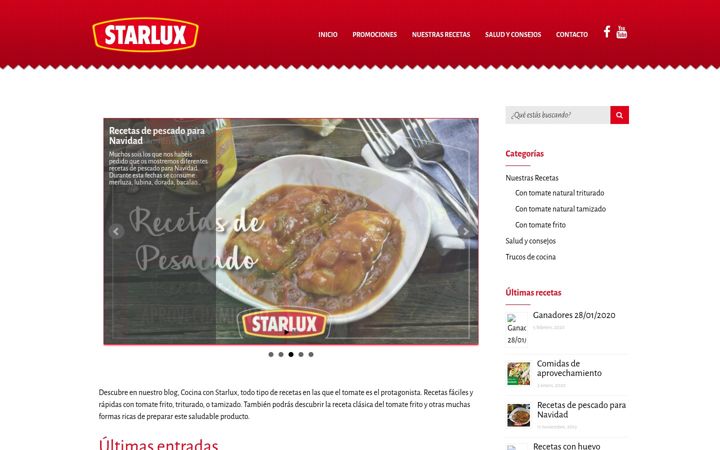 Captura de ecrã de cocinaconstarlux.es