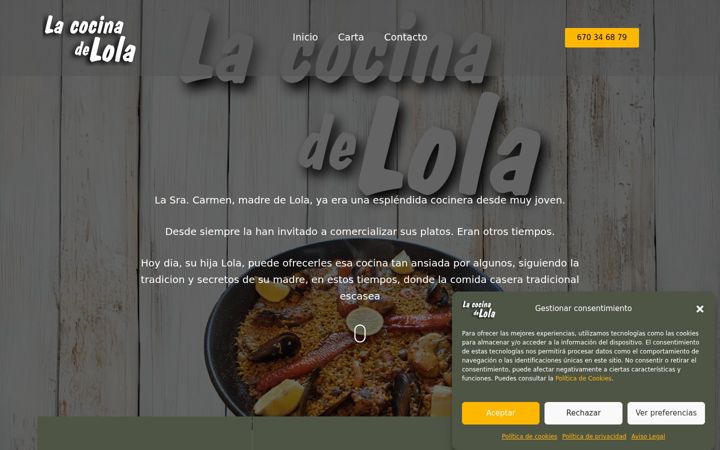 Captura de ecrã de cocinadelola.es