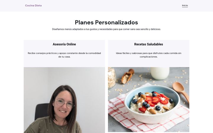 Screenshot of cocinadieta.com