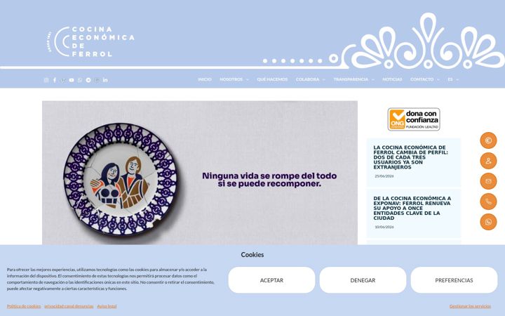 Screenshot of cocinaeconomicaferrol.com