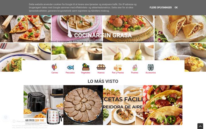 Captura de ecrã de cocinar-sin-grasa.es