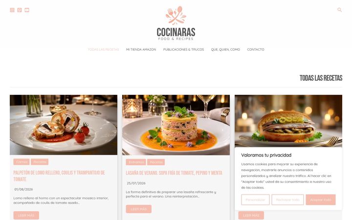 Screenshot of cocinaras.com