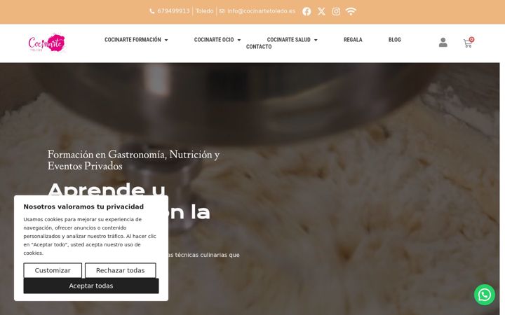Screenshot of cocinartetoledo.es