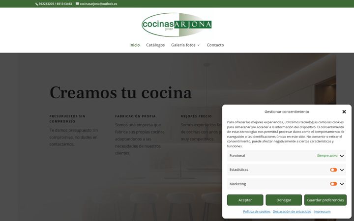 Screenshot of cocinasarjona.com