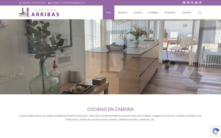 Captura de ecrã de cocinasarribas.es