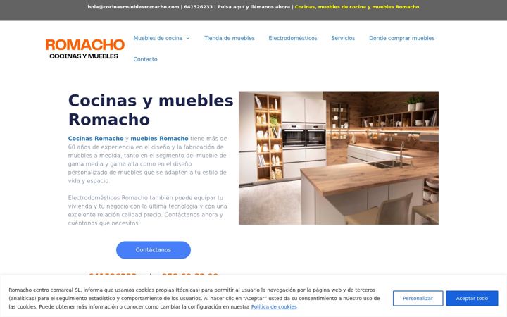 Screenshot of cocinasmueblesromacho.com