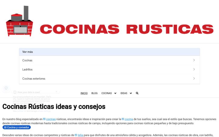 Ekrano kopija cocinasrusticas.org
