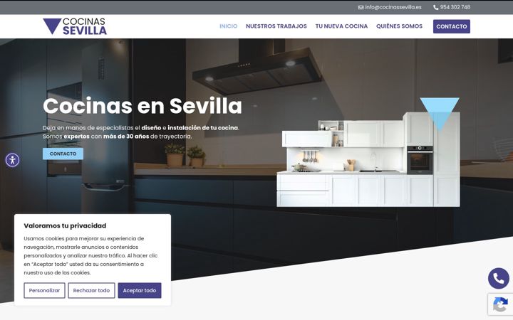 Skärmbild av cocinassevilla.es