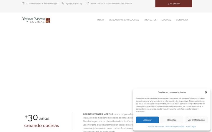 Skärmbild av cocinasvergaramoreno.es
