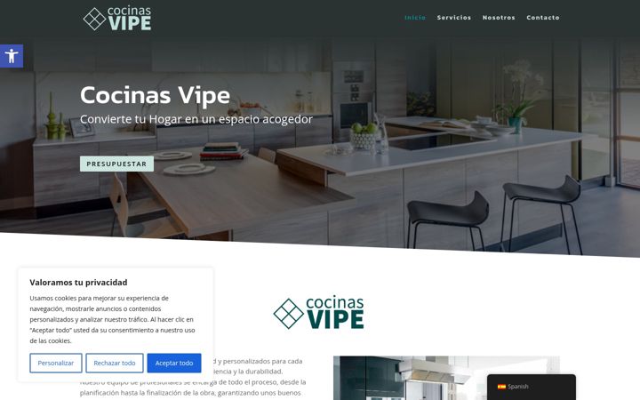 Screenshot of cocinasvipe.es