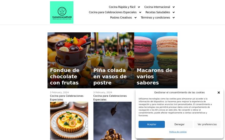 Screenshot of cocinauniversalforall.com
