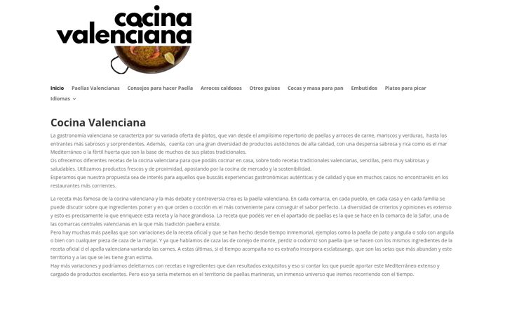 Skärmbild av cocinavalenciana.es