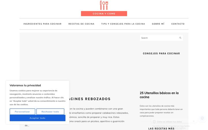 Screenshot of cocinaycome.com