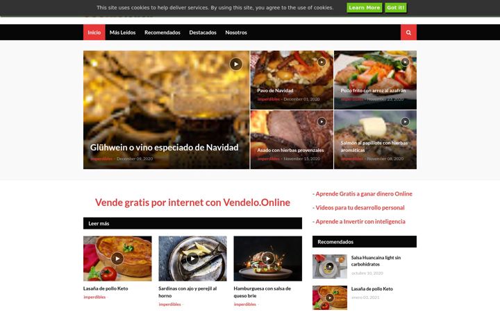 Screenshot of cocino.click