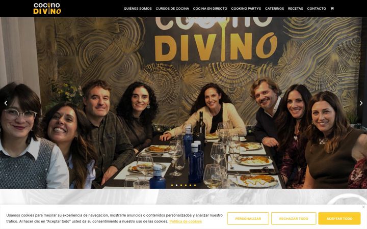 Screenshot of cocinodivino.com