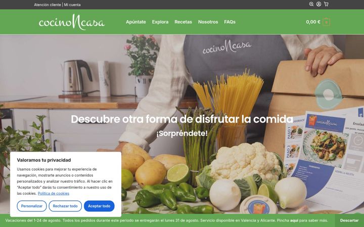Screenshot of cocinoncasa.es
