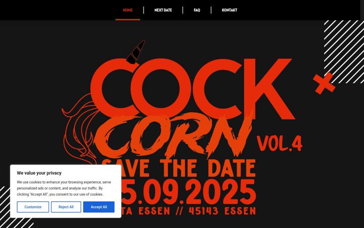 Screenshot of cockcorn.de
