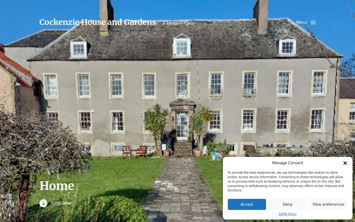 Screenshot of cockenziehouseandgardens.org