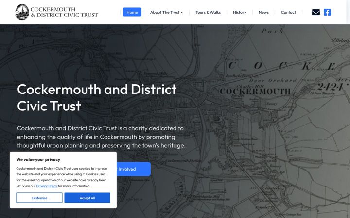 Screenshot of cockermouthcivictrust.co.uk