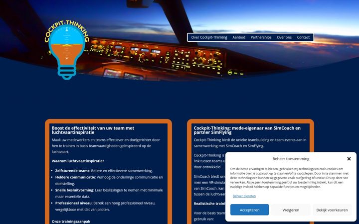 Captura de pantalla de cockpit-thinking.nl