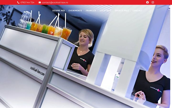 Screenshot of cocktail-box.ro