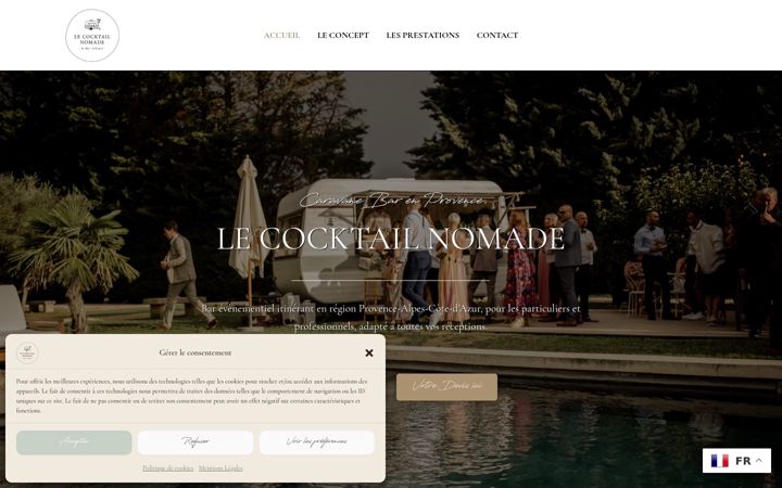 Screenshot of cocktail-nomade.fr