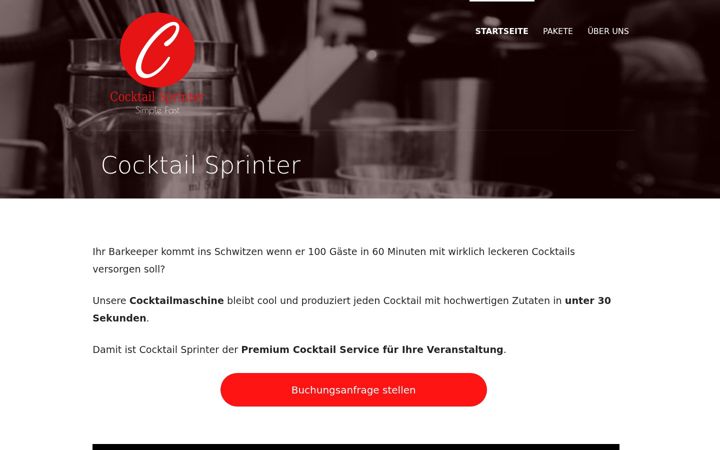 Screenshot of cocktail-sprinter.net