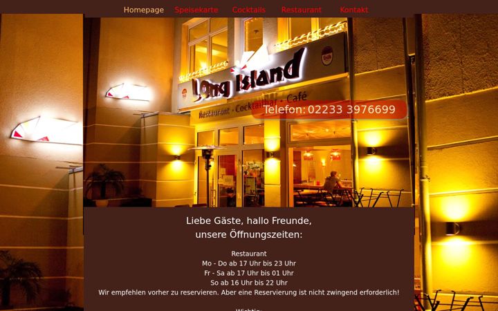 Screenshot of cocktailbar-restaurants-huerth.de