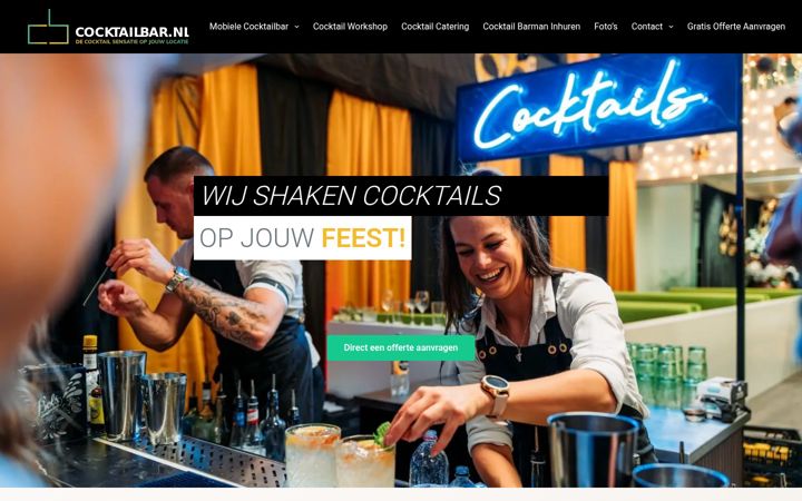 Screenshot of cocktailbar.nl