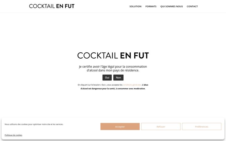 Screenshot of cocktailenfut.fr
