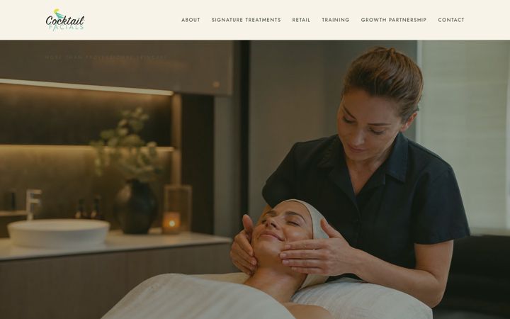 Screenshot of cocktailfacials.com
