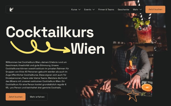 Screenshot of cocktailkurs-wien.at