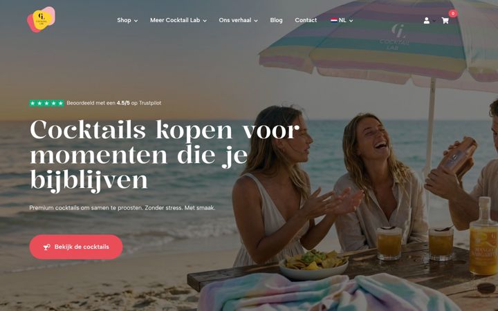 Screenshot of cocktaillab.nl