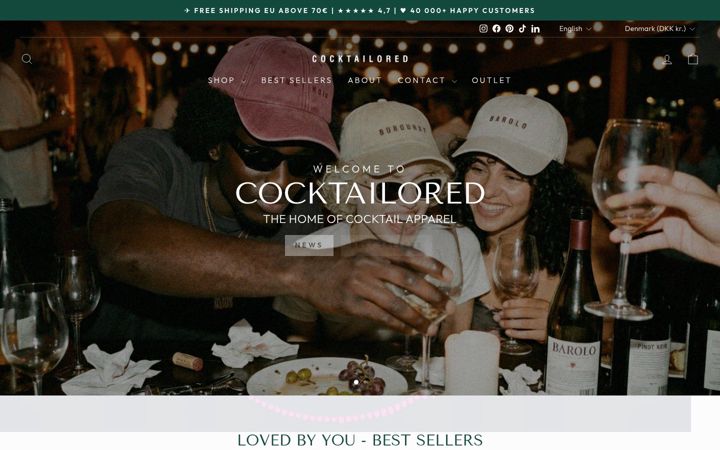 Screenshot of cocktailored.com