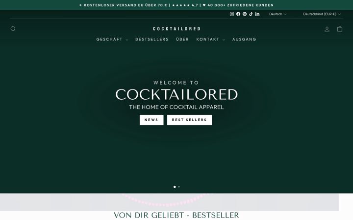 Screenshot of cocktailored.de