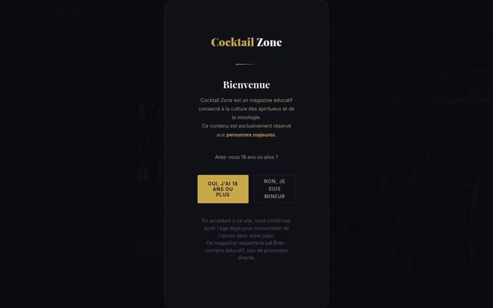 Screenshot of cocktailzone.fr