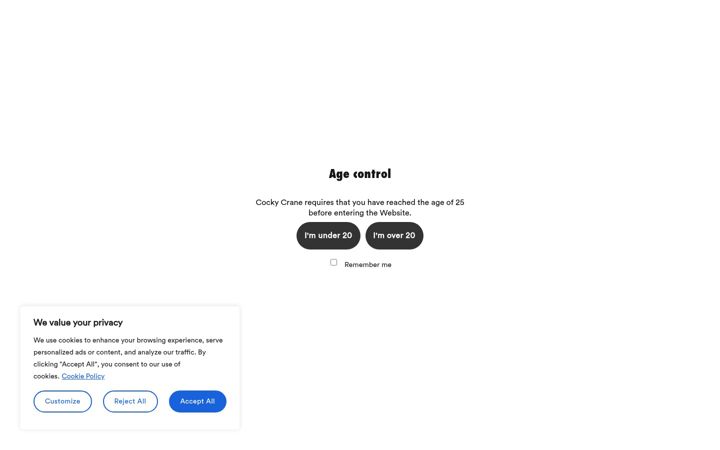 Screenshot of cockycrane.com