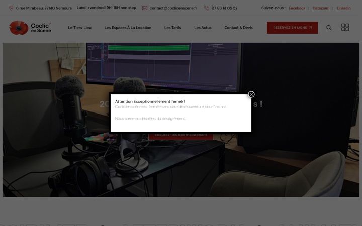 Screenshot του coclicenscene.fr